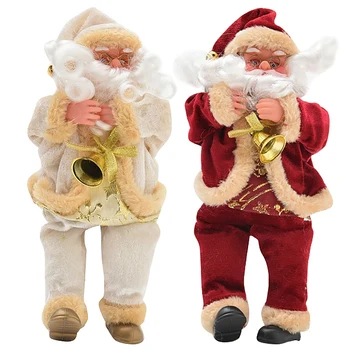

Goods Sitting Santa Claus Doll Home Furnishing Christmas Gift Flannel Toys Xmas Table Decor Decorations