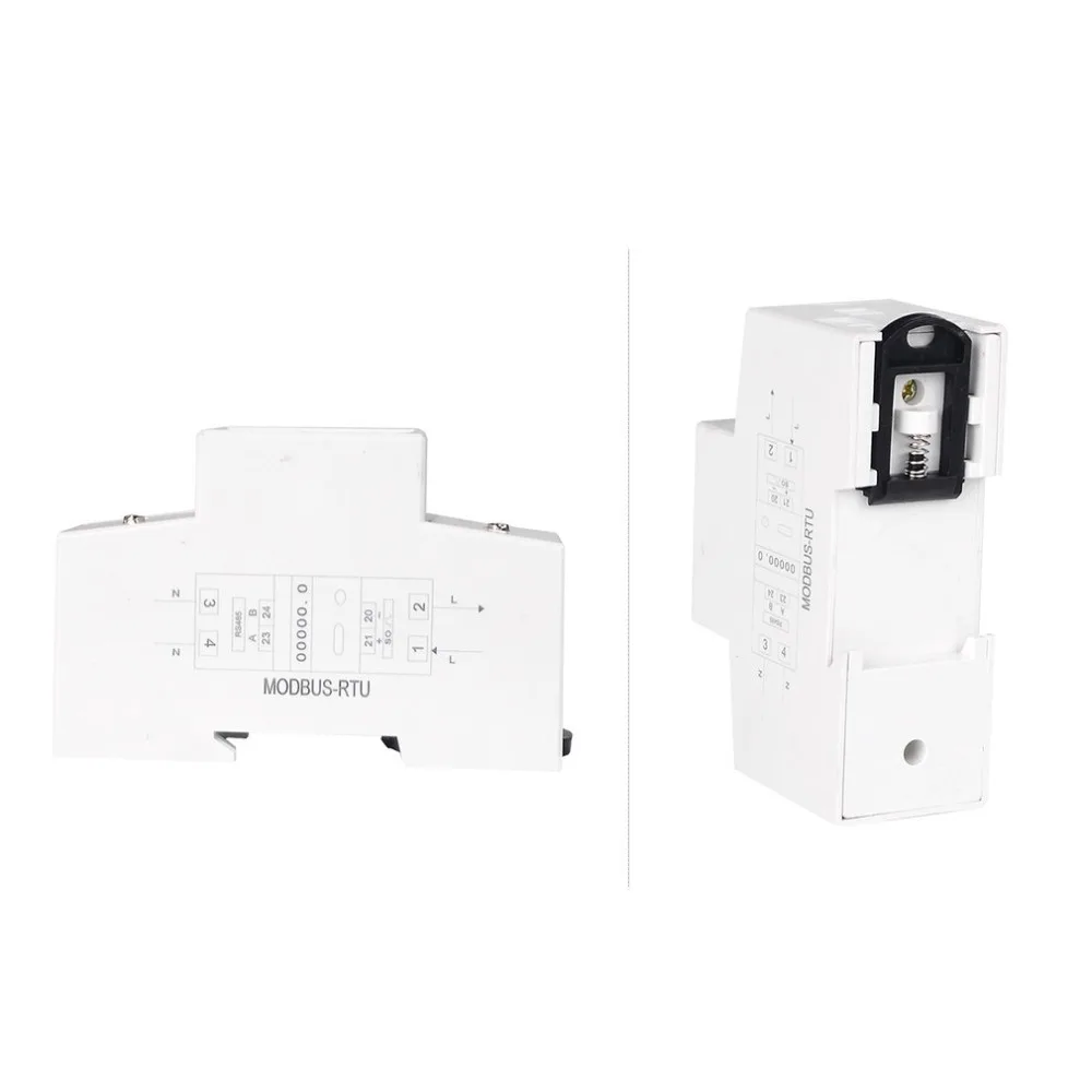 RS485 AC 230V 5-80A Высокоточный счетчик электроэнергии цифровой, Электрический счетчик потребления с дисплеем напряжения тока