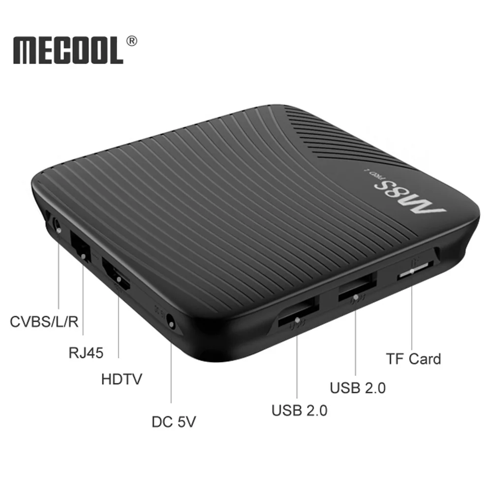 MECOOL M8S PRO L A tv Smart Android 7,1 ТВ приставка Amlogic S912 Восьмиядерный 64 бит 3 ГБ/16 ГБ ТВ приставка с 2,4G Bluetooth ИК голосовой пульт