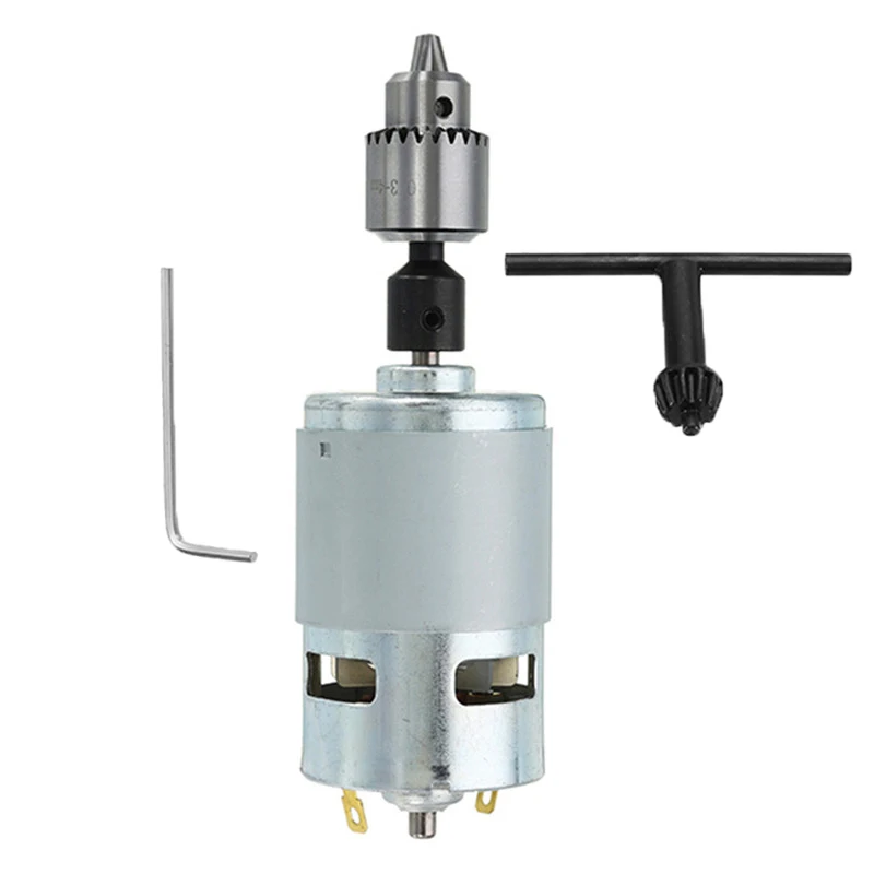 

1pc Silver 100W Electric Hand Drill Motor With JTO Chuck 0.3-4mm For Drilling