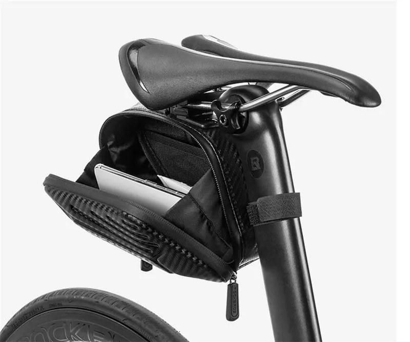 ROCKBROS MTB велосипедная сумка, портативный подвесной светильник, седло, 1.5л, жесткая велосипедная сумка, непромокаемая, светоотражающая, подседельный штырь, задние панели