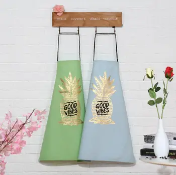

Golden Pineapple Kitchen Apron Ladies Cooking Waterproof and Oil Resistant Adult H-type Apron Sleeveless Overalls