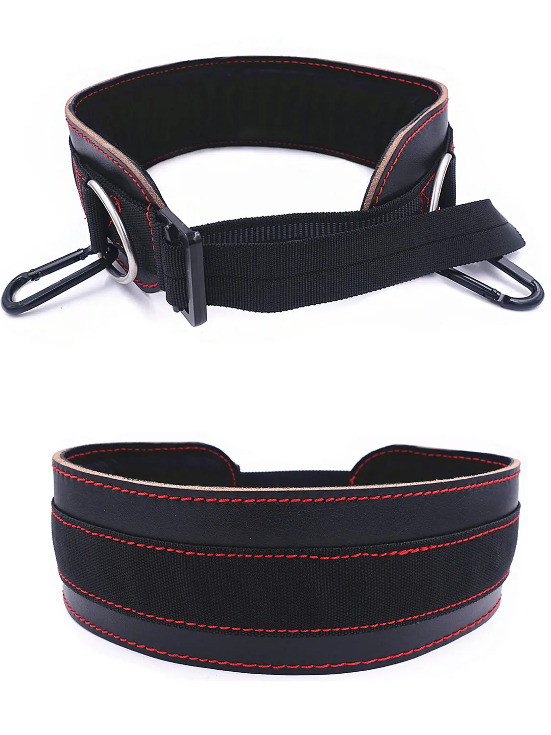 Leather Dipping Belt SUPER Dip Weight Lifting Gym Training Belt with Metal Cha 
