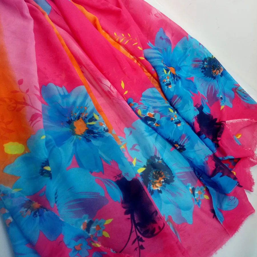 Шифоновая ткань для платья в продаже Цветочные Швейные материалы для рукоделия