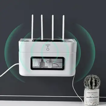 

Wifi Router Storage Box Patch Board Socket Holder Hidden Wires Drawer Design 2layers Wall Mounted Storage Organizer For Home Use