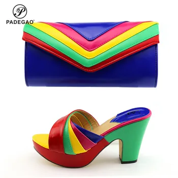 

New Nigerian Shoe and Bag Set for Women African Women Wedding Shoes with Bag Set Pumps Women ShoeS