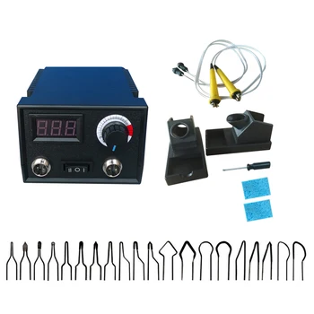 

Wood Burner Adjustable Temperature Digital Display Pyrography Dual Pen Burning Machine Gourd Wood Tool Kit,US Plug