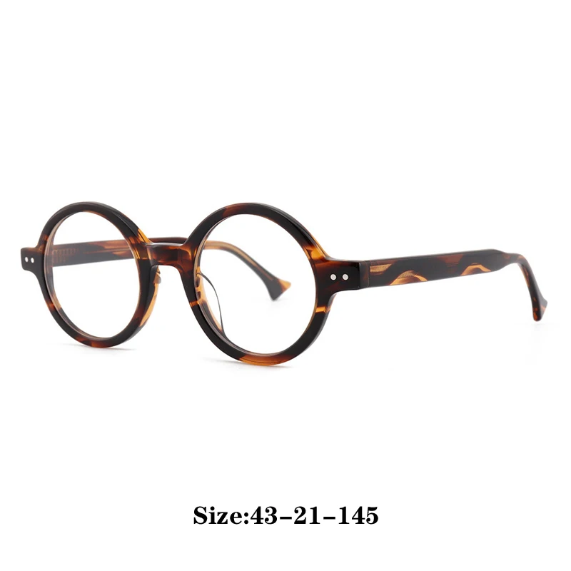 

Acetate Round Glasses Frame Men Women Vintage Clear Transparent Glasses Optical Myopia Prescription Eyeglasses Frames Eyewear