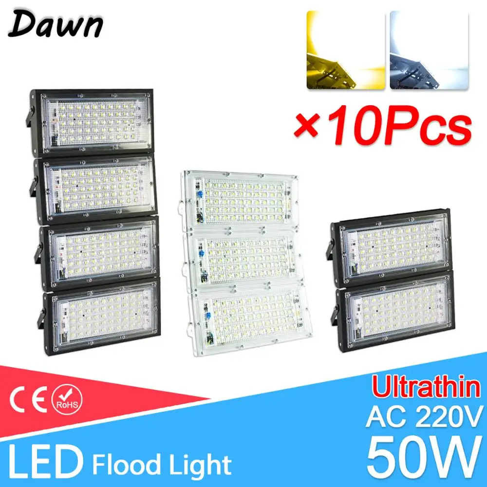 Светодиодный прожектор 10 шт. 50 Вт светодиодный 2835 SMD 220 в 240 уличный светильник