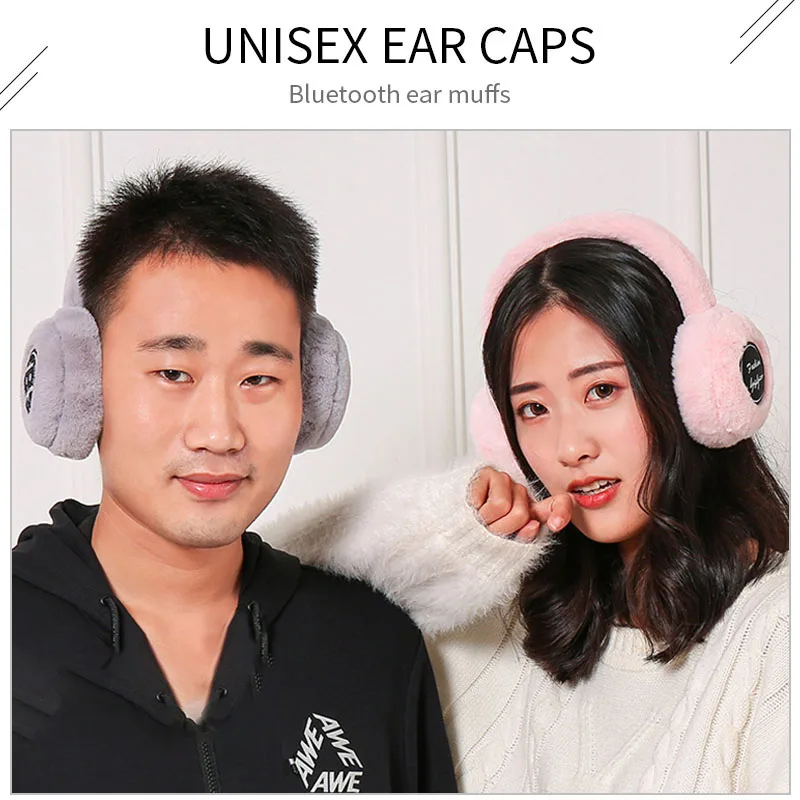 Bluetooth Wireless Headphone With Microphone Warm Earmuffs Winter Child Earphones Kids Girl Music Helmet For iPhone 12 phone