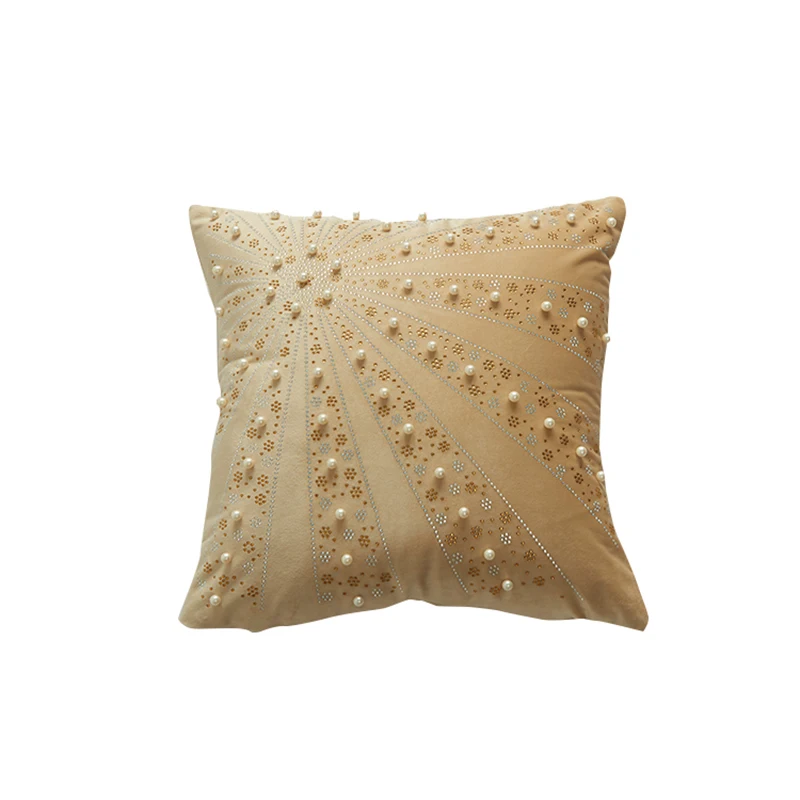 

Fashionable personality cushion cover 43x43cm no inner dutch velvet cojines square pearl imitation dec sofa pillow covers X202