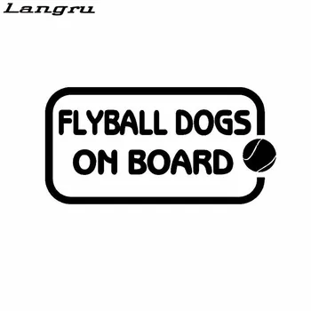 

Langru 21.4cm*10.9cm Personalized Flyball Dogs On Board Vinyl Decal Sticker Car Accessories Jdm