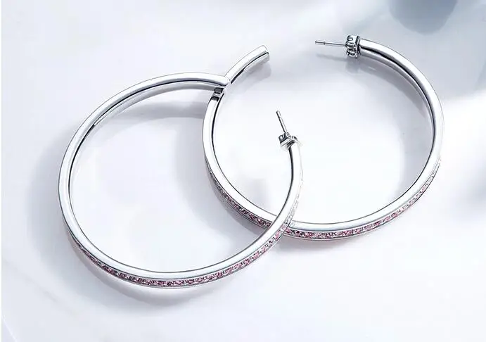 UXN114 925 Серебряные женские ногти для ушей простые Помолвочные украшения для ушей Встроенные с цирконом