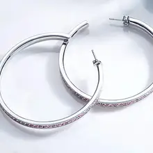 UXN114 925 Серебряные женские ногти для ушей простые Помолвочные украшения для ушей Встроенные с цирконом