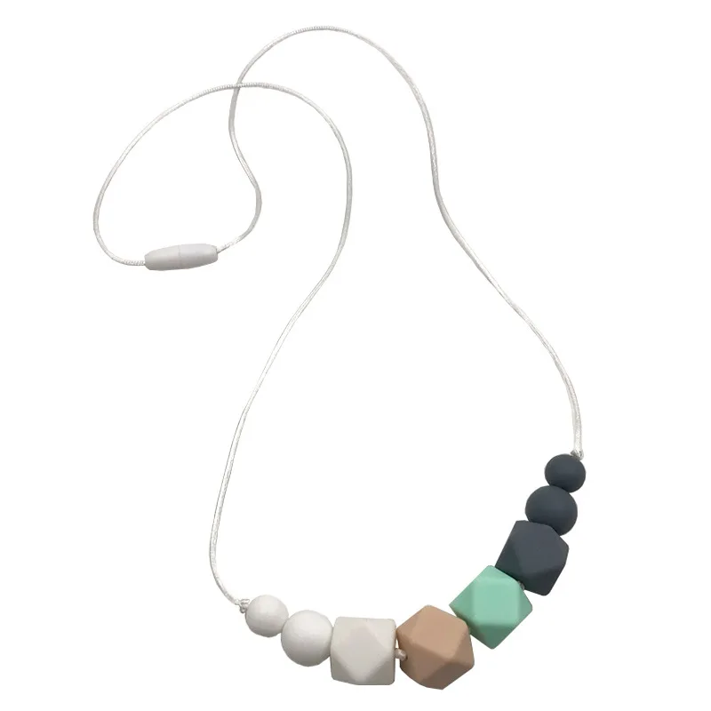 Imebaby Baby Products Silicone Necklace DIY Beads Necklace Bracelet Baby Childen's Rodents Food Grade Silicone Teething Toys
