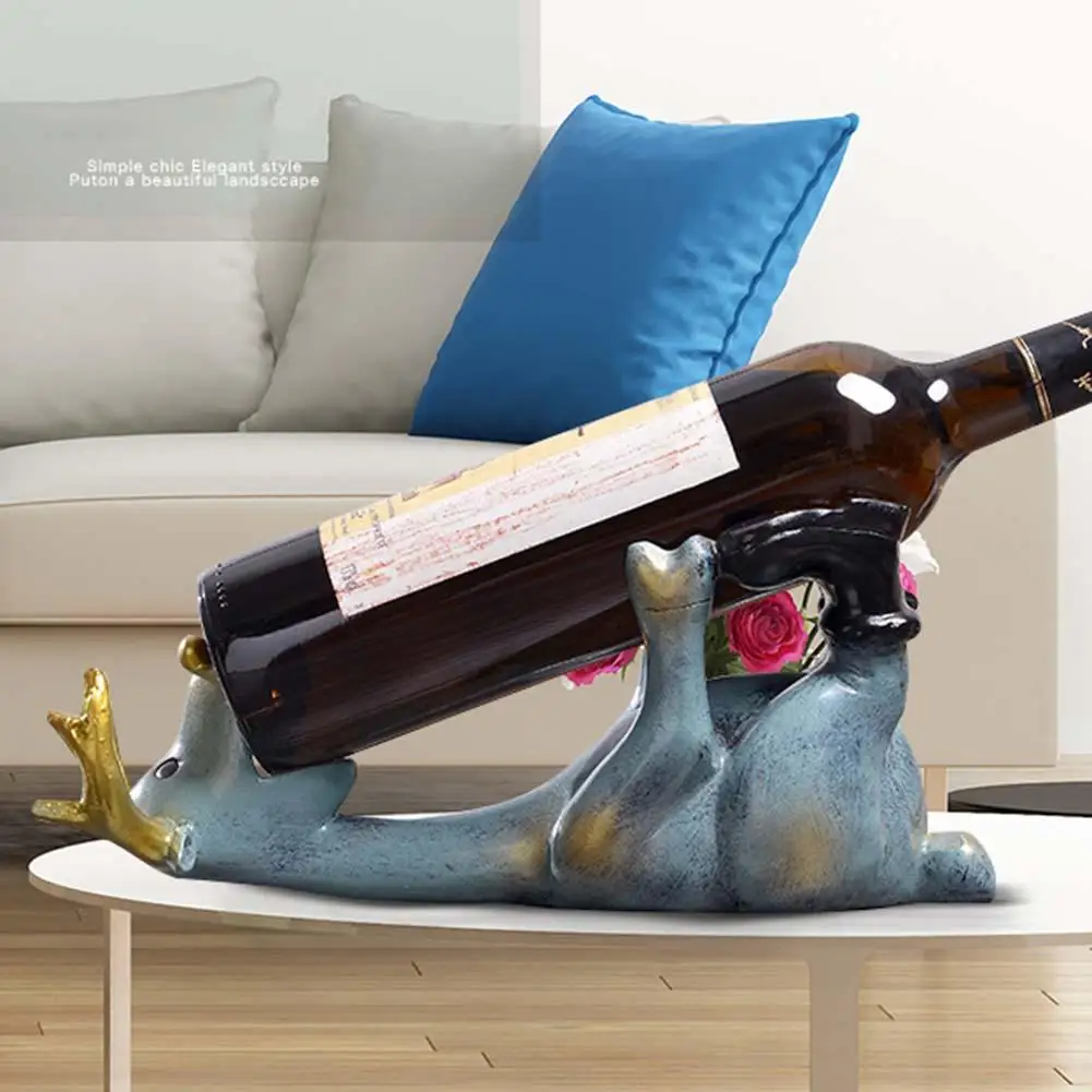

Lying Deer Resin Ornament Wine Whisky Bottle Holder Elk Storage Rack Home Decor