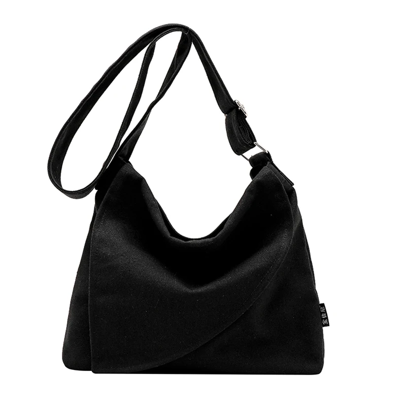 

Elegant Ladies Shoulder Bag Casual Canvas Bag Simple Triangular Cover Design High Quality Cute Ladies Solid Color Messenger Bag