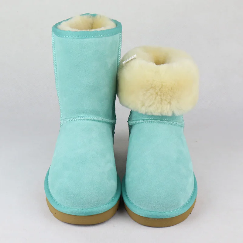 Hot Sale Classic 100% Genuine Leather Snow Boots Fashion Boots for Women Warm Winter Women Shoes