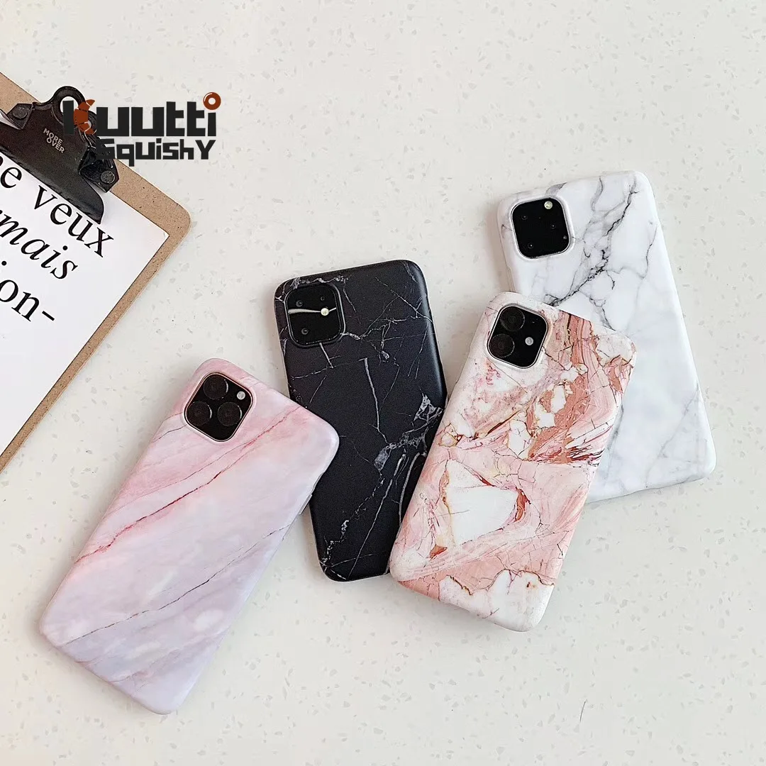 Мягкий домашний модный синий роскошный мраморный чехол для телефона iPhone 11 Pro Max 7 8