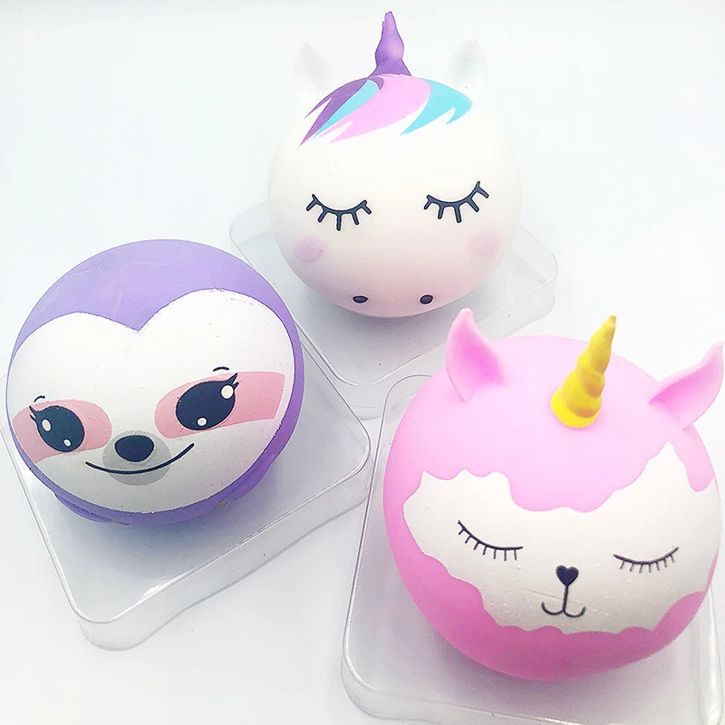 Jumbo Kawaii красочные игрушки Единорог Squishy кукла замедлить рост Стресса Squeeze Игрушки для маленьких детей Рождественский подарок
