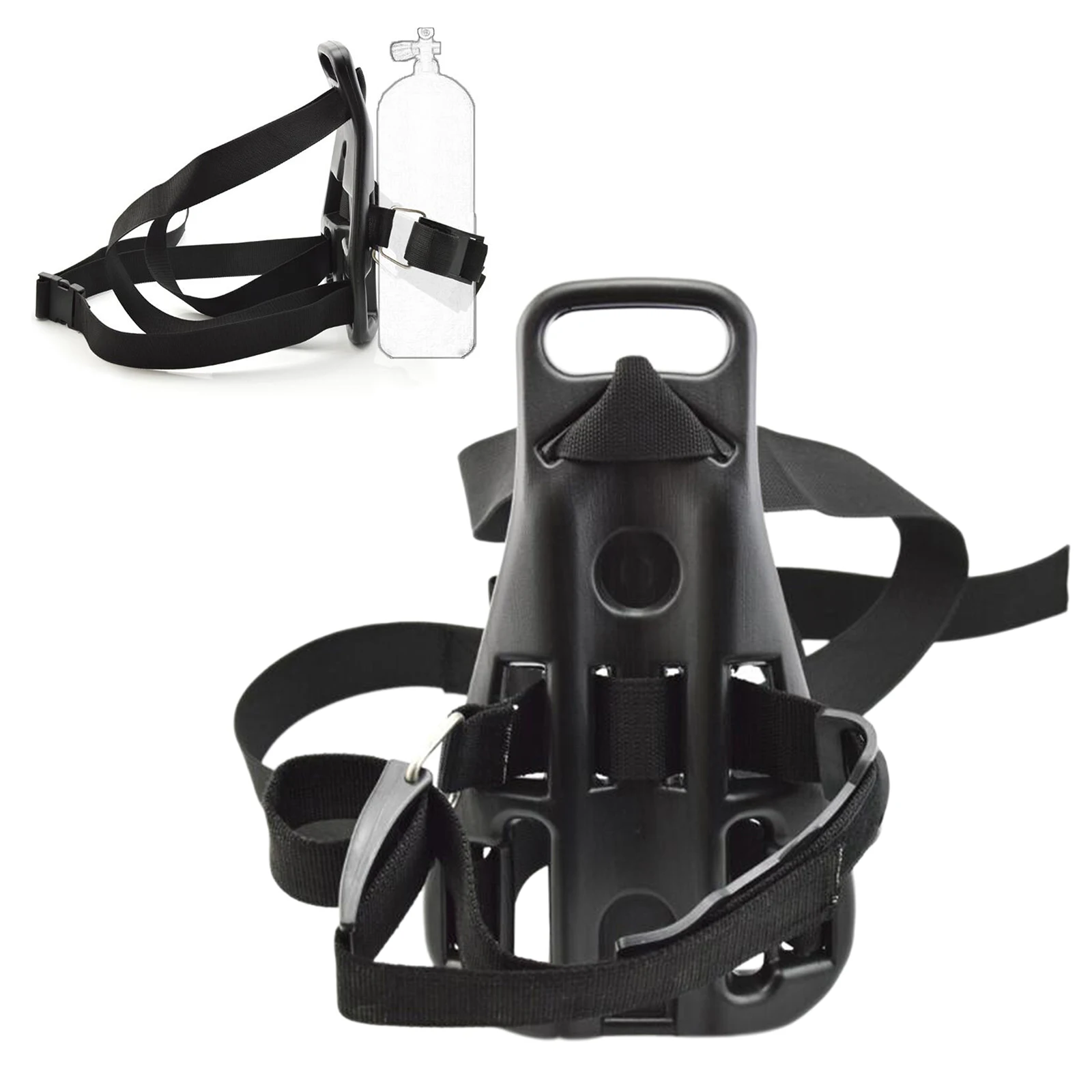 Adjustable Anti-Slip Scuba Diving Tank Backpack Bracket Holder Rack 14x9inch 