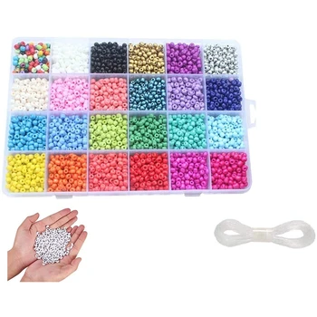 

10000 Glass Beads m Beads and 300 Letter Beads Apply To the Name Bracelet Jewelry Making and Crafts, Elastic Cord