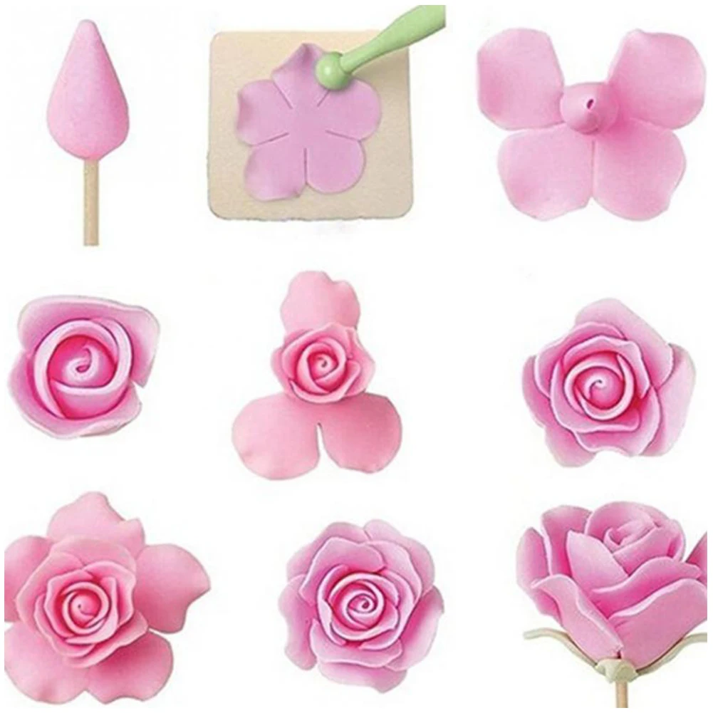 6 шт./компл. Sugarcraft паста роза цветок лепесток помадка украшение для печенья резак