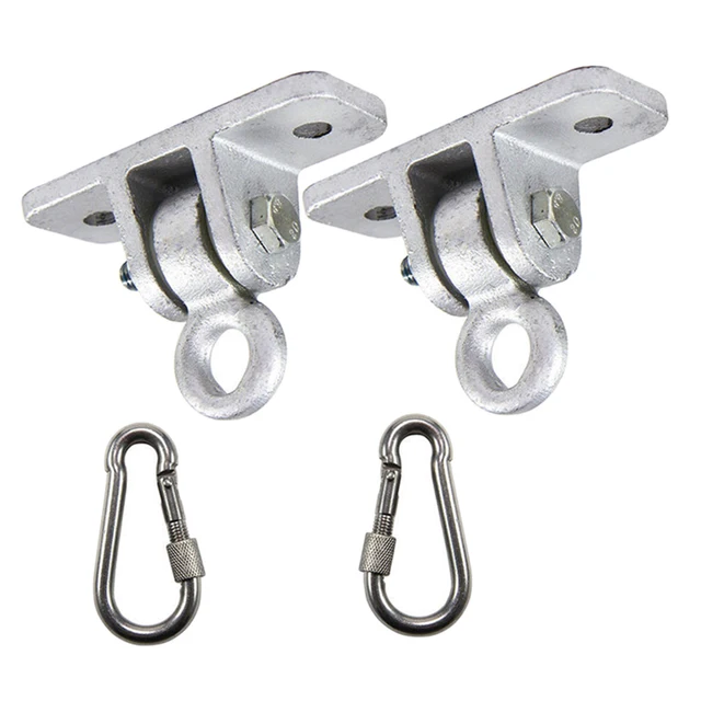 2 Pair Heavy Duty Swing ers Swivel Hooks Playground Hammock Mount Kit 2