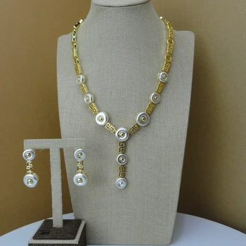 

Yuminglai 2019 New Arrival 24K African Sets Necklace Earrings Jewelry Set For Women FHK7306