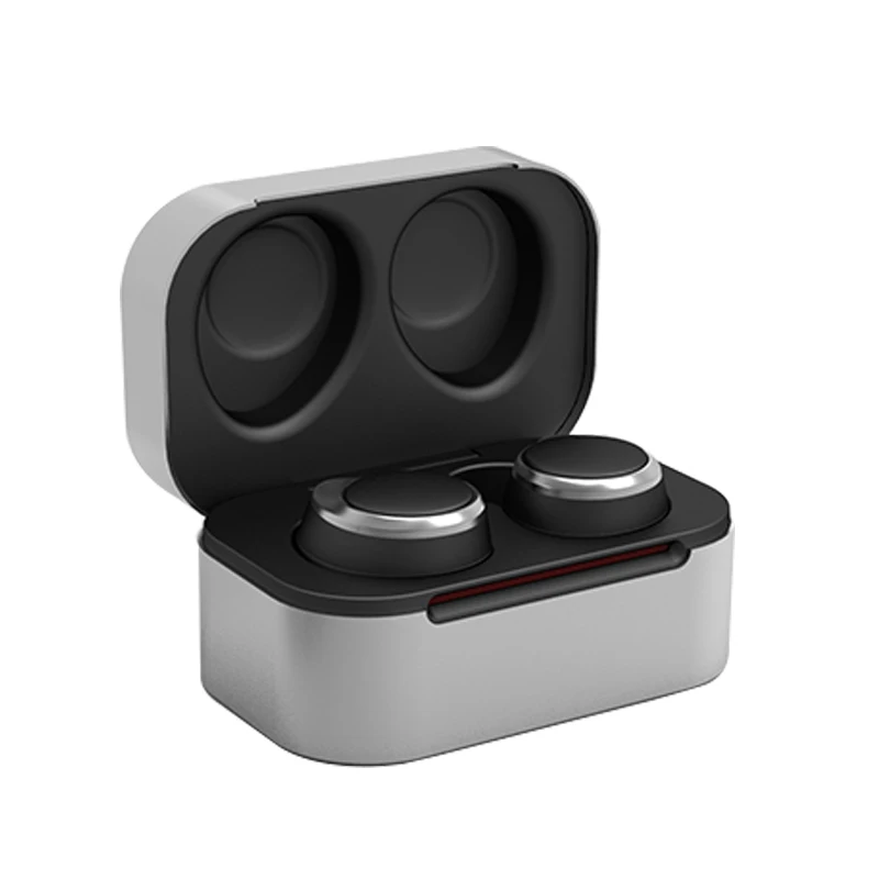 KYCXD TWS bluetooth 5,0 наушники двойные наушники беспроводные, небольшие, bluetooth спортивные наушники беспроводные наушники для IPhone xiaomi - Цвет: Silver