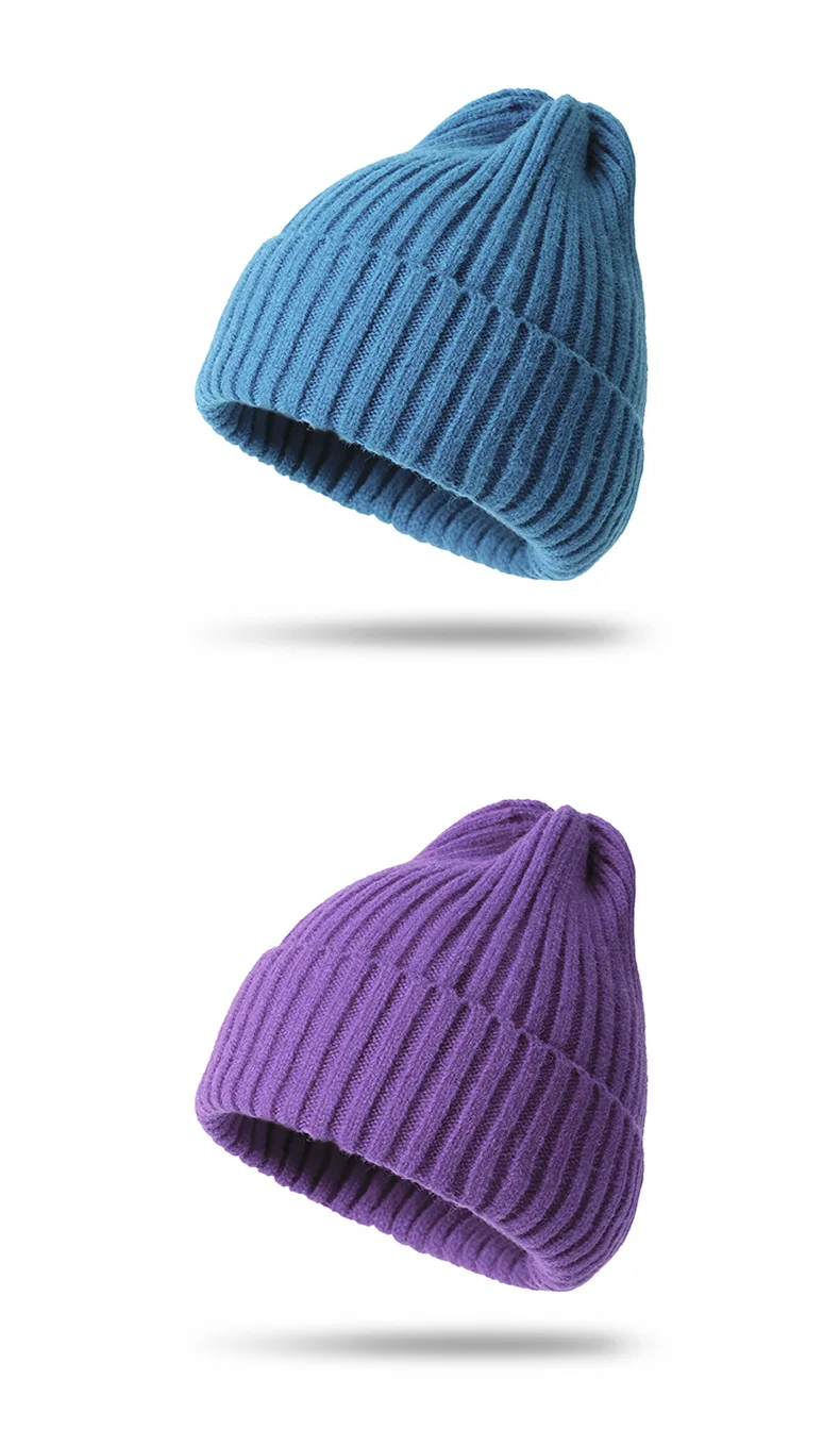 Nuovo berretto invernale per donna uomo ragazzo ragazza uncinetto Skullies cappello tinta unita unisex autunno berretti lavorati a maglia berretti selvatici_voghion.com
