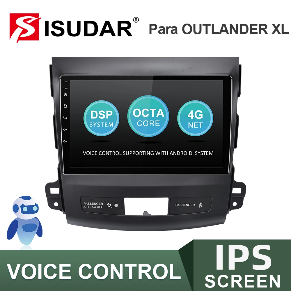 

ISUDAR V57S Android Auto Radio For MITSUBISHI/OUTLANDER 2007-2012 Multimedia Player GPS Stereo System Voice Control USB no 2 Din