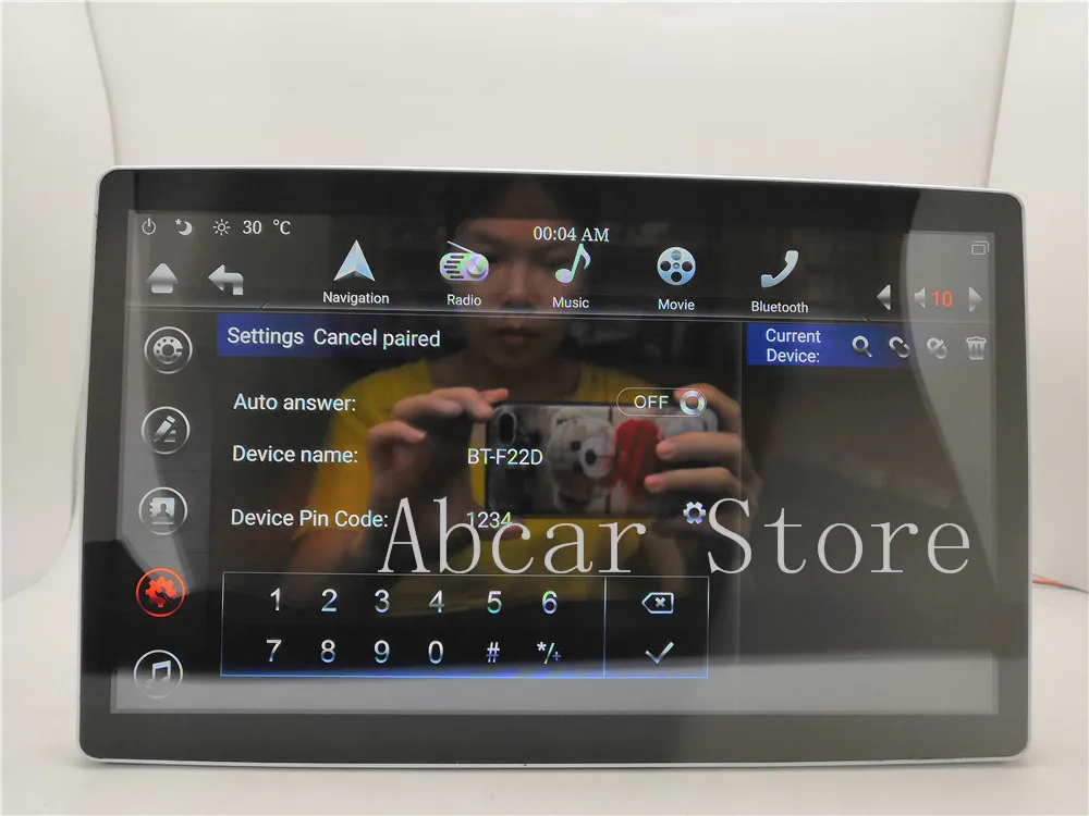12,8 ''Tesla стиль Android 8,1 автомобильный dvd-плеер gps навигация Универсальный Два din 180 rotable ips встроенный carplay радио подвижный