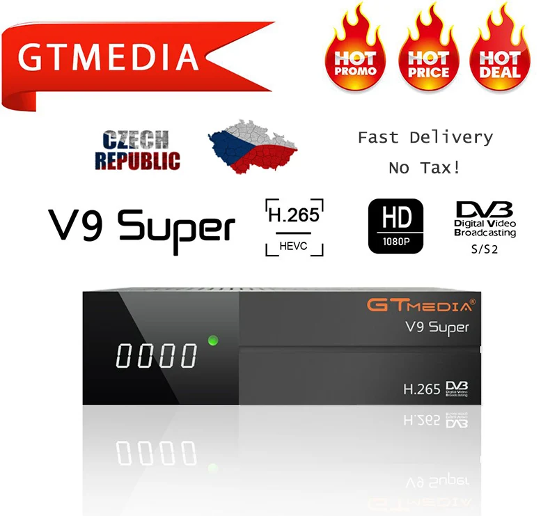 

GTMedia V9 Super Satellite Receiver DVB-S2 H.265 Built-in WiFi with 1 Year Europe Cccam ES PL GTmedia V8 NOVA V9 Super Receptors