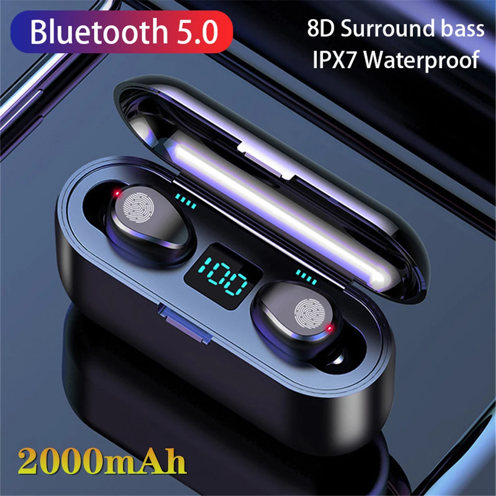 Беспроводные спортивные стереонаушники BYKRSEN F9 с поддержкой Bluetooth 5 0 2000 мА ·
