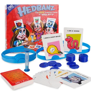 

Cardboard Game Set Parent-Child Interaction Hedbanz 'Guess Who I Am' English Learning Family Multiplayer Game Indoor Novelty Toy