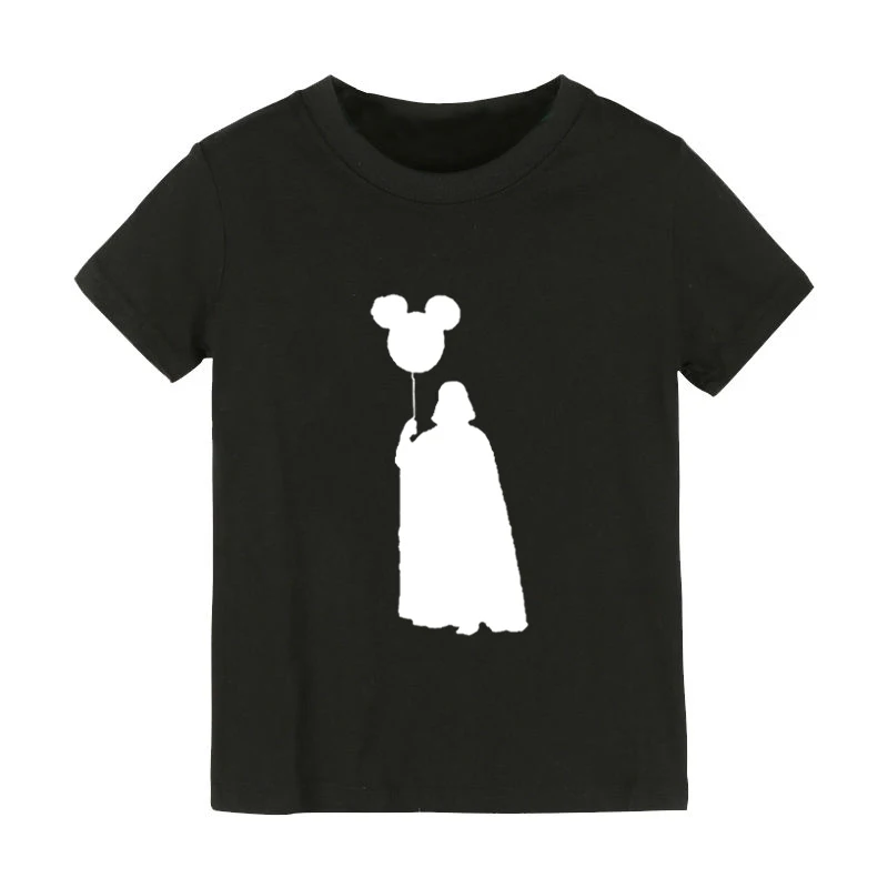 Darth Vader Mickey Balloon Print Kids tshirt Boy Girl shirt Children Toddler Clothes Funny Street Top Tees FF-1 | Мать и ребенок
