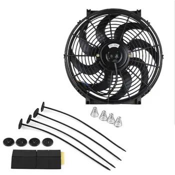 

Car Auto Universal Electric Cooling Radiator Mounting Modified Fan Replacement Slim Pull Push Racing Electric Radiator