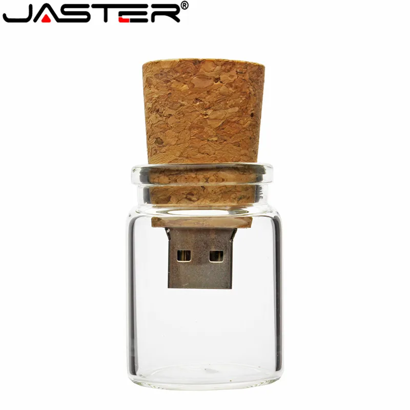 Бесплатный Логотип Стекло бутылка флеш диск USB 2 0 4GB/8GB/16GB/32GB/64GB 128GB свадебные