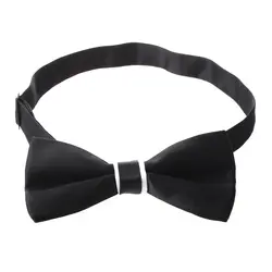 Галстук формальный классический винтажный галстук-бабочка для мужчин черный + белый