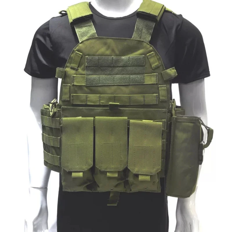 Жилеты охотничье снаряжение для одежды Молл Airsoft Combat Жилет W/подсумок разъемные