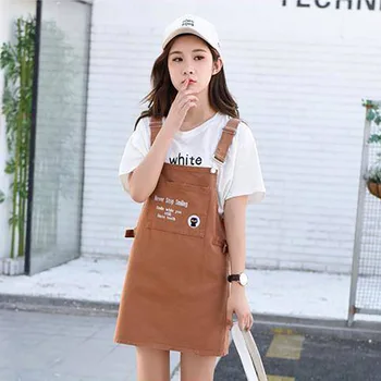 

Women Cute Kawai College Style Candy Color Short Skirt Letter Print Big Pocket Mini Skirt For Girl Clothing