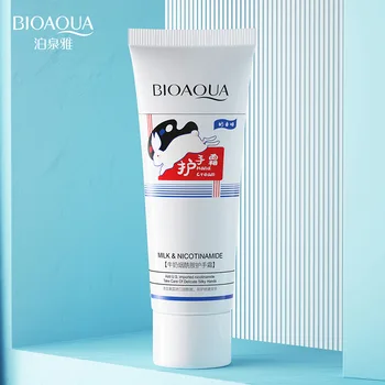 

milk Niacinamide hand cream to improve hand lines mild repair moisturize Little White Rabbit Hand Cream