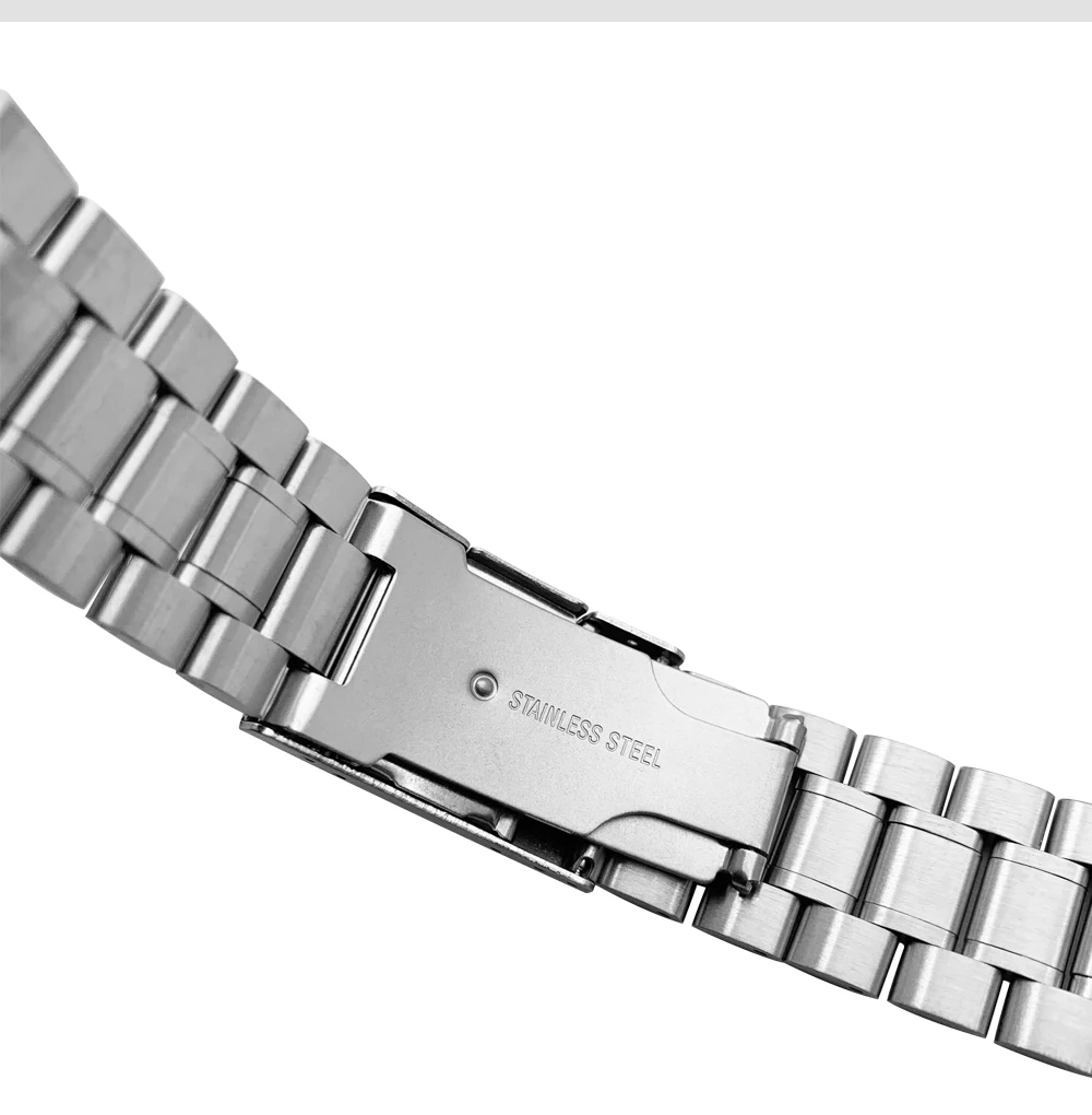 Stainless Steel Strap 14mm 16mm 18mm 19mm 20mm 21mm 22mm 24mm 26mm Metal Watch Band Link Bracelet Watchband Black Silver Gold