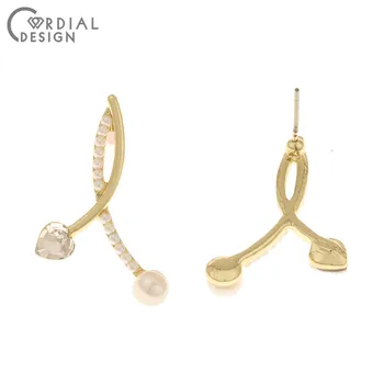 

Cordial Design 50Pcs 18*28MM Jewelry Accessories/DIY Making/Hand Made/Imitation Pearl/Earring Findings/Rhinestone Earrings Stud