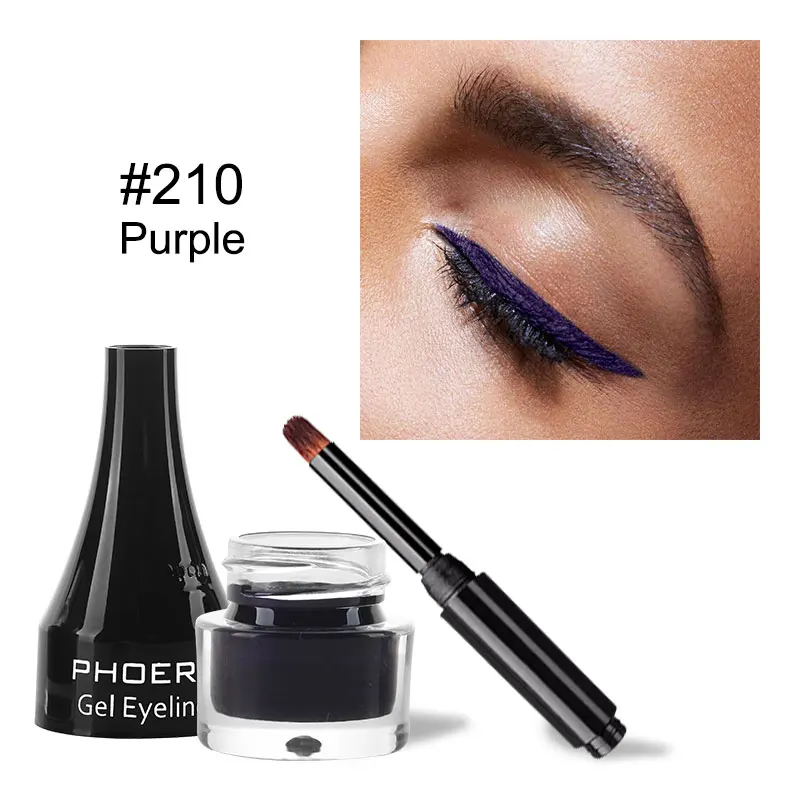 10 цветов, абсолютно сексуальный кошачий глаз, матовая подводка для глаз, гелевый стойкий Водостойкий карандаш для глаз, карандаш, натуральный макияж, жидкая подводка для глаз, TSLM2 - Цвет: 210 Purple
