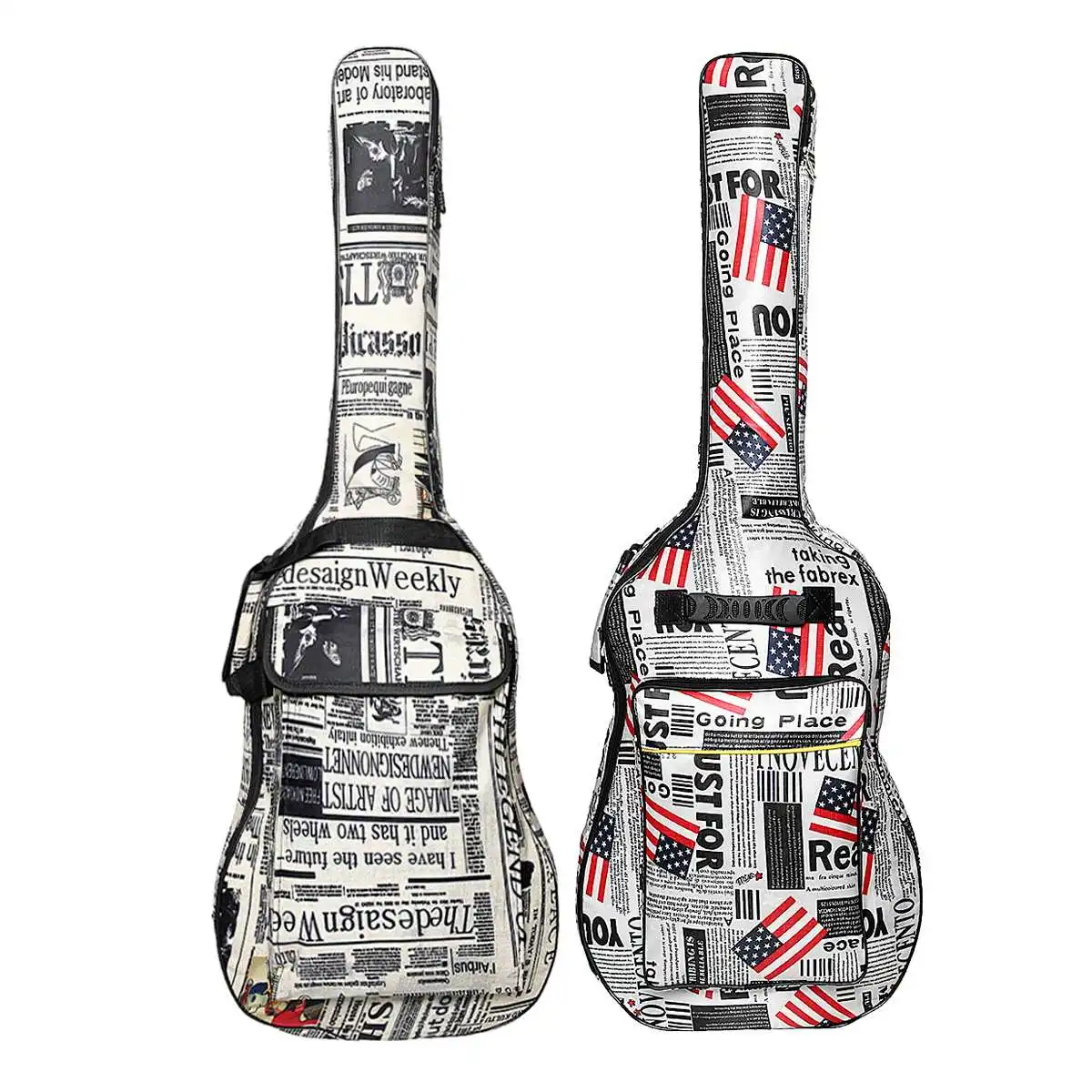 41 дюймовая гитара сумка рюкзак Губка Мягкий чехол Gig сумка органайзер водонепроницаемые Музыкальные инструменты Гитара чехол с плечевыми ремнями