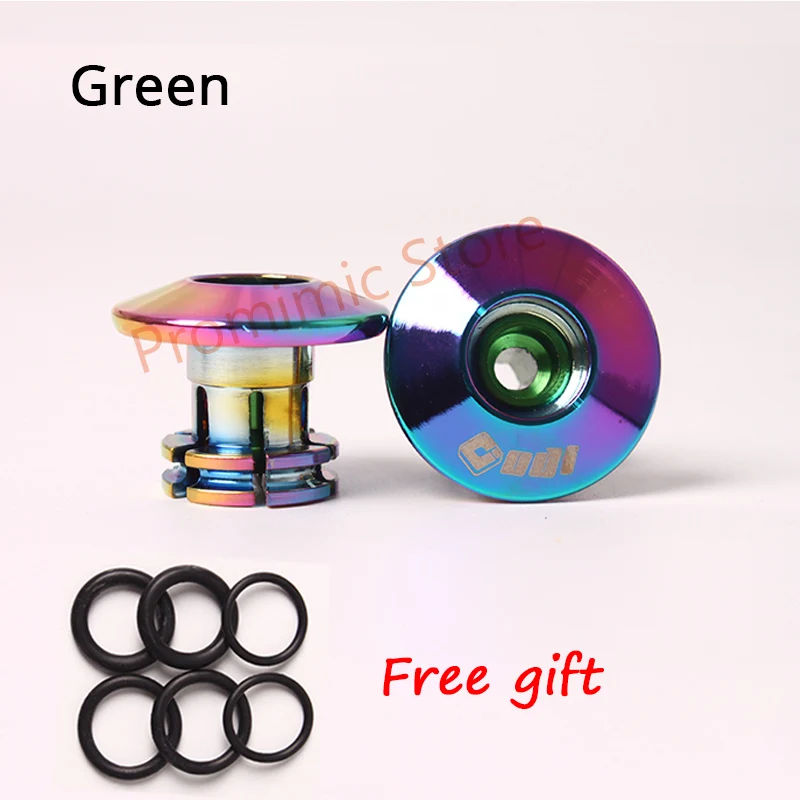 1pair Green ODI заглушки для велосипедной ручки MTB велосипедные крышки для руля легкие Заглушки для MTB BMX DH FR баланс Аксессуары для велосипеда - Цвет: 1pair Green