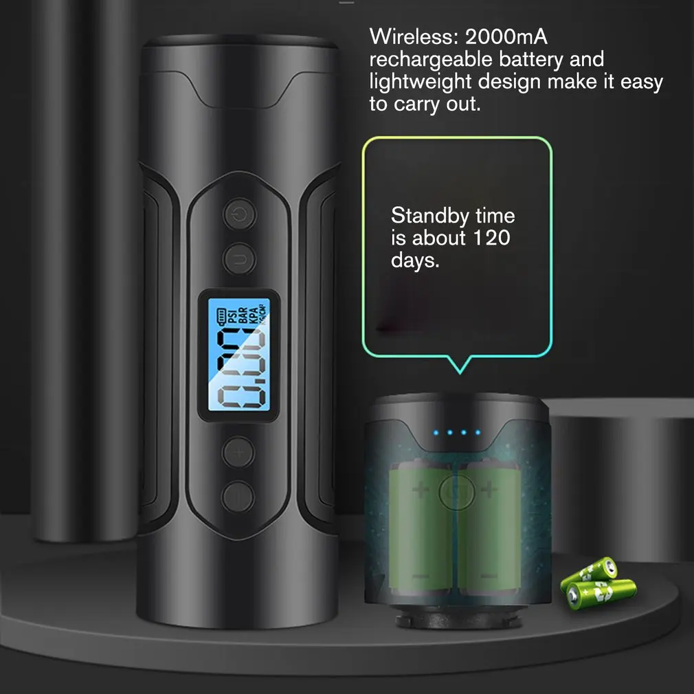 

Smart Wireless Digital LED Car Air Compressor Pump Handheld Auto Bicycle Tire Inflator Electric Air Pump Power Bank
