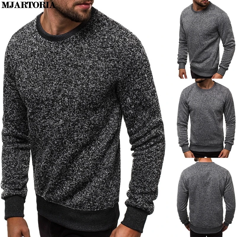 MJARTORIA Soild O-Neck Sweater Men'S Casual Winter Long Sleeve Pullover Fashion Sweatshirt Simple Wild Men'S Clothing Tops New MJARTORIA Soild O-Neck Sweater Men'S Casual Winter Long Sleeve Pullover Fashion Sweatshirt Simple Wild Men'S Clothing Tops New